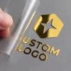 100 шт. Наклейки Персонализированный Логотип 3D Индивидуальные Наклейки Блестящее Золото УФ DTF Трансферная Наклейка Водонепроницаемые Свадебные Этикетки Бренд Компании