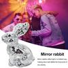 Disco Ball Rabbit Handmade Mini Mirror Bunny Figurine Rabbit Shape Disco