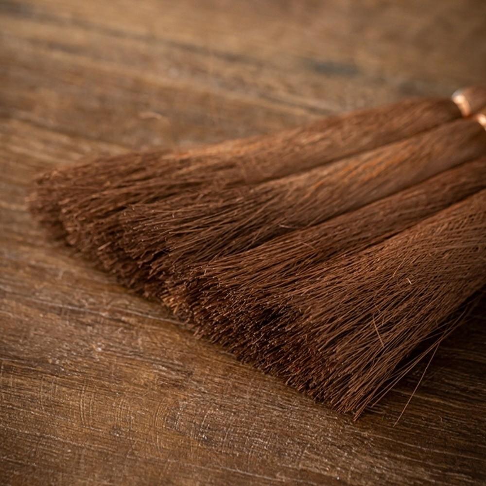 Handmade Palm Hair Brush Traditional Mini Whisk Broom Durable Tea Ware Scrubber Tea Accessories