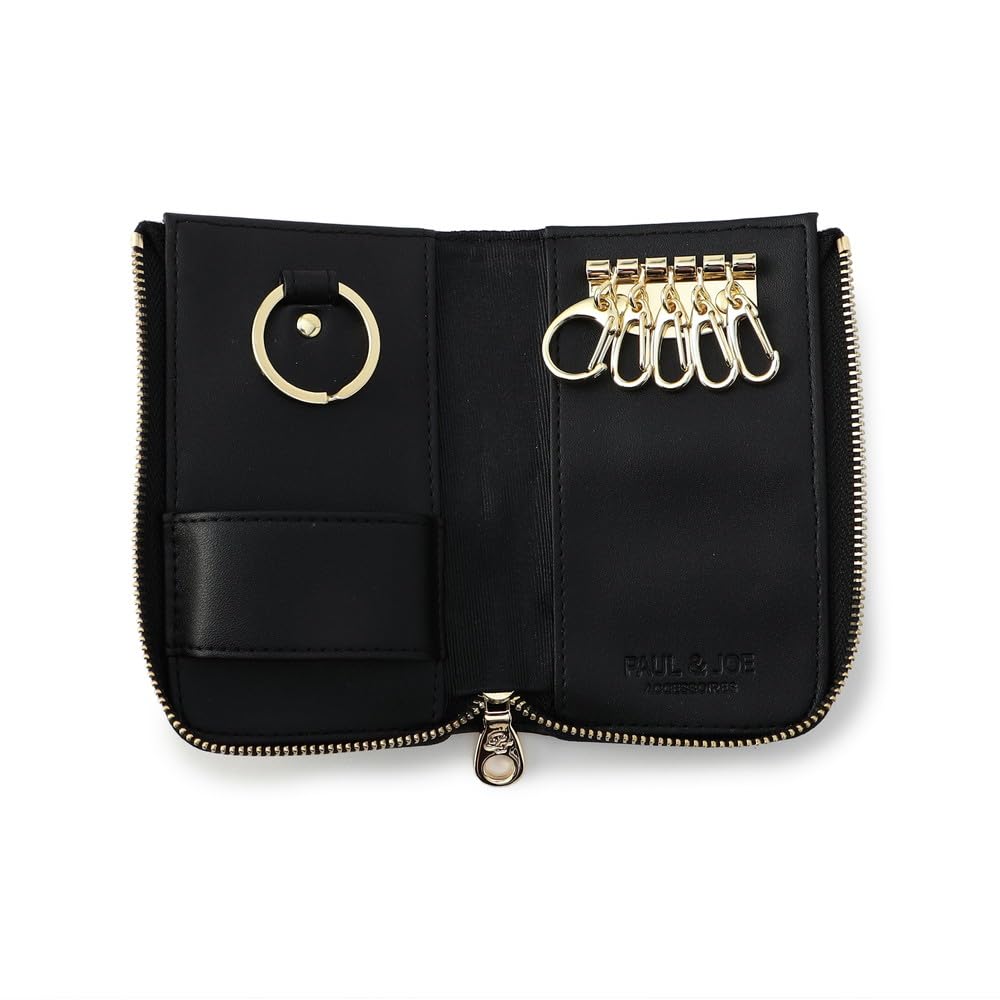PAUL & JOE ACCESSOIRES Key Case with Embossed Studs in Black
