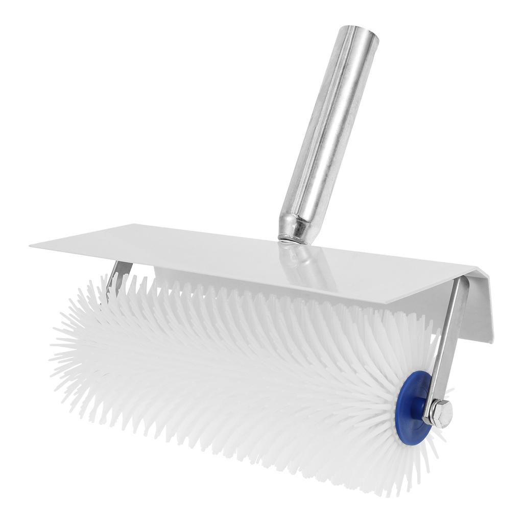 Spiked Roller Spiked Screeding Compound Roller Reusable Self Leveling Screed Rollers Brush with Splash Guard for Bubble Removal