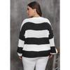 Женский свитер-пуловер с яркими полосками, осень/зима