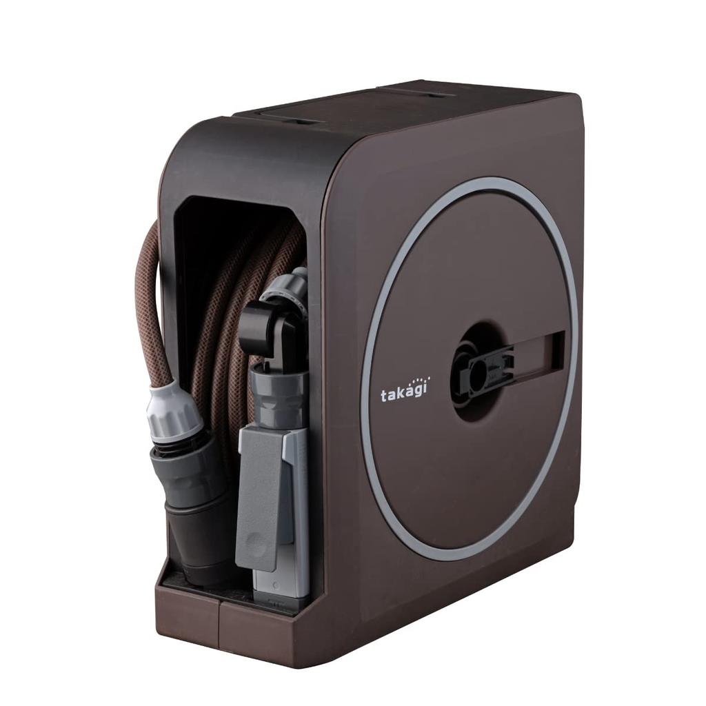 Катушка для шланга Takagi NANO NEXT 20 м, коричневая, стильная, RM1220BR (BR)