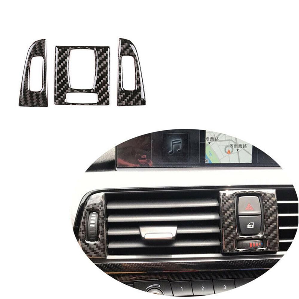 13PCS Real Carbon Fiber Interior Trim Decor Cover For BMW 3/4 Series F30 F34 F36