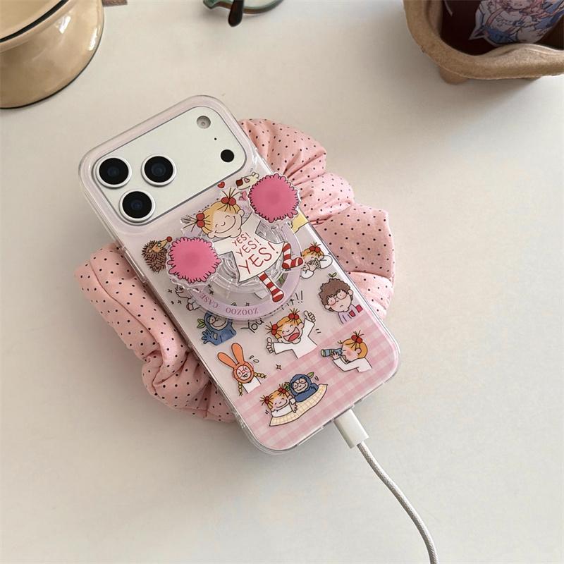 Новый милый дизайн девушки ДА Магнитный чехол для телефона Для iPhone 17 Pro 14 15 16 Pro Max Чехол-подставка Для Magsafe Милые чехлы