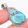 Natural Republic Larimar Gemstone 925 Solid Sterling Silver Pendant 1.75" U6y90