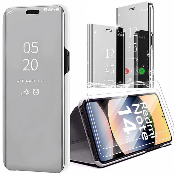 Coque de protection - E.F.CONNECTION - Pour Xiaomi Redmi Note 14 5G - Argenté - Antichoc - Effet Miroir