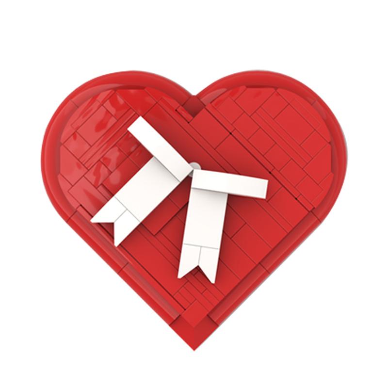 MOC Кубики Коробка Сердце Блок DIY Строительный Блок Игрушка Для Девочек Пара Подарочный Набор На День Святого Валентина Наборы Строительных Блоков Игрушки