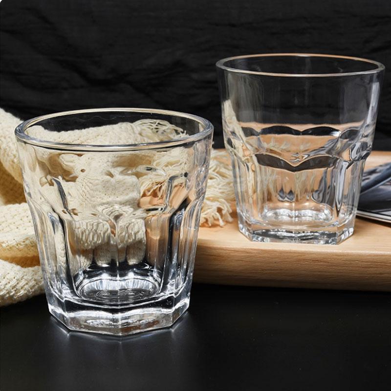 2pcs Thick Bottomed Wine Glass Household Beer Glass Whiskey Cocktail Cups Tea Beverage Mugs Glass Cup Beer Glass Christmas Gift