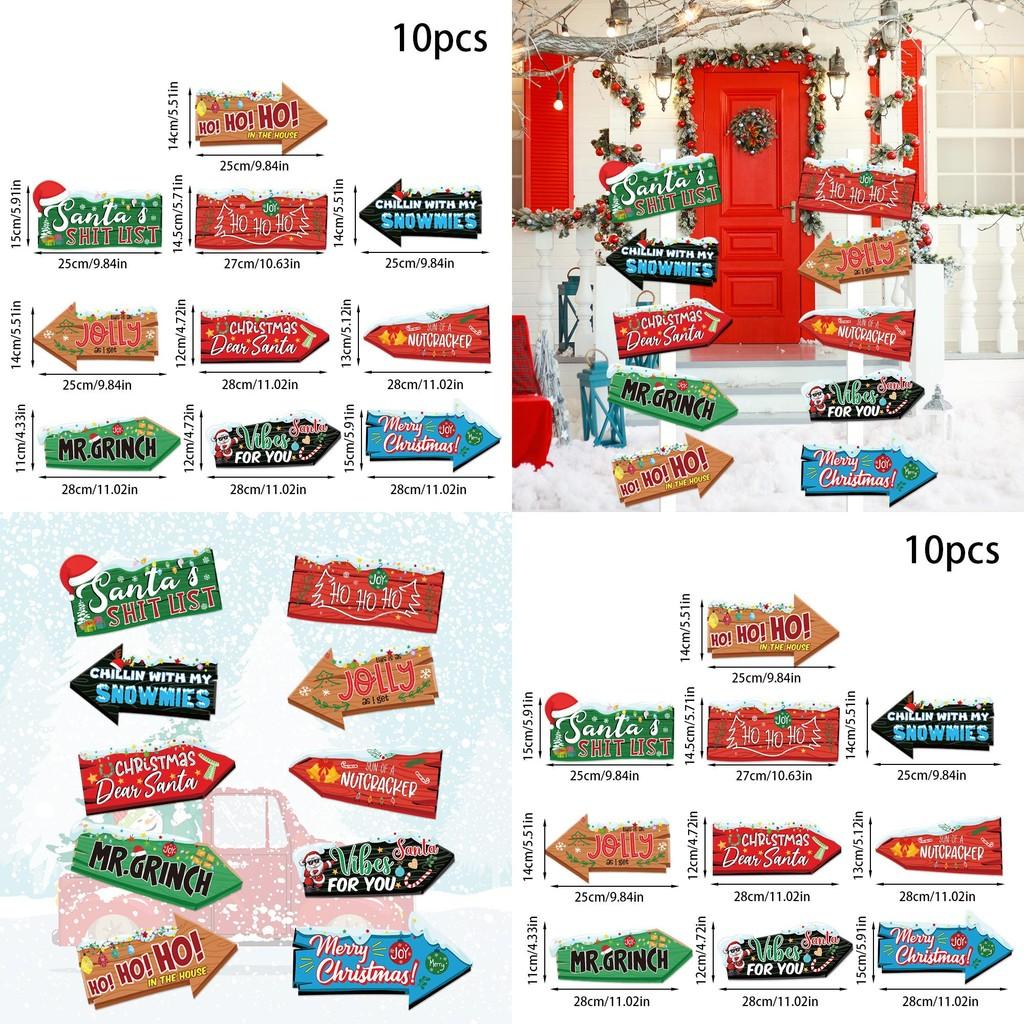Рождественские указатели с деревянными колышками для праздничного декора двора