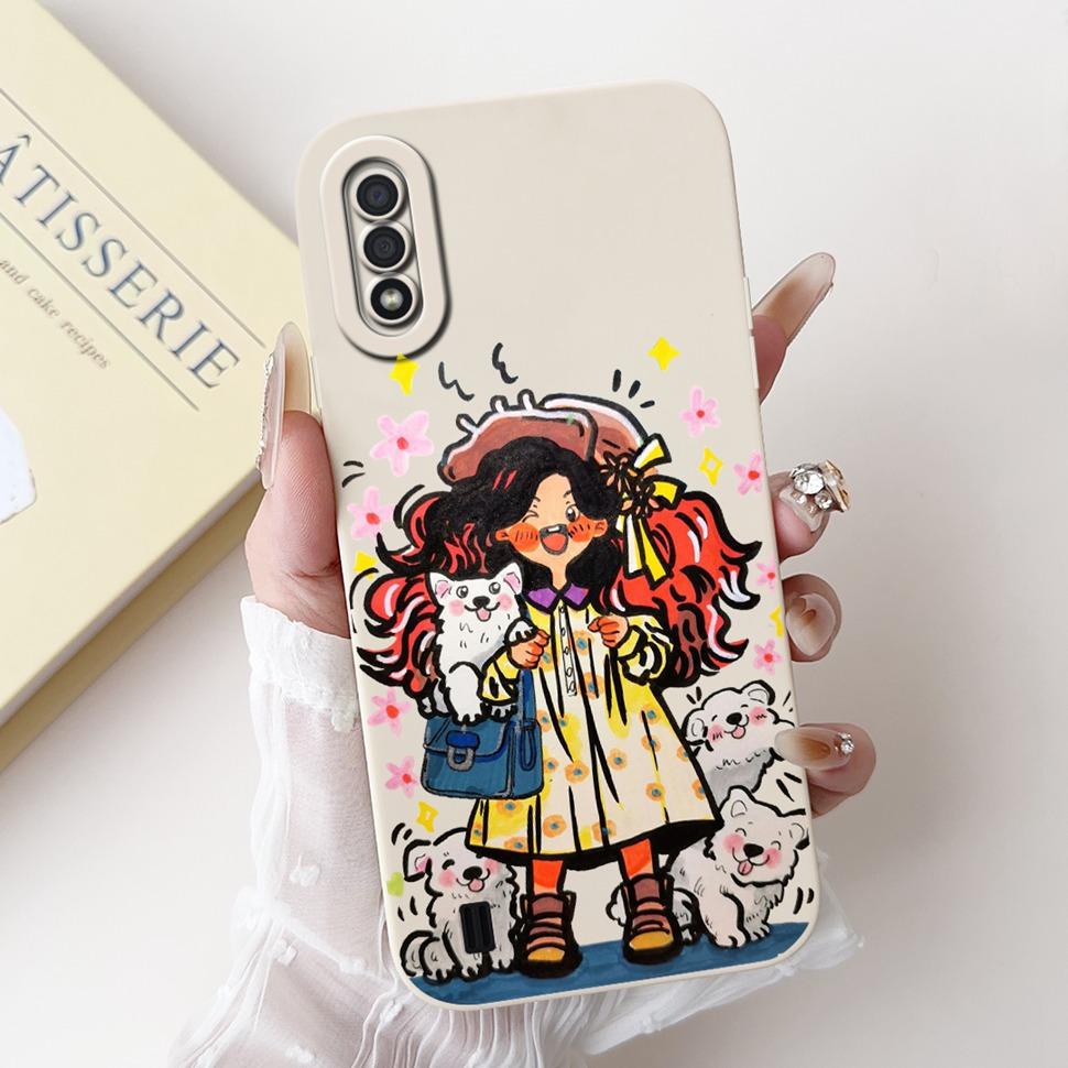 Чехол для Samsung Galaxy A01 Модный Чехол с Рисунком Цветов Мягкий Матовый ТПУ Чехол для Телефона для Samsung A01 GalaxyA01 SM-A015F ТПУ