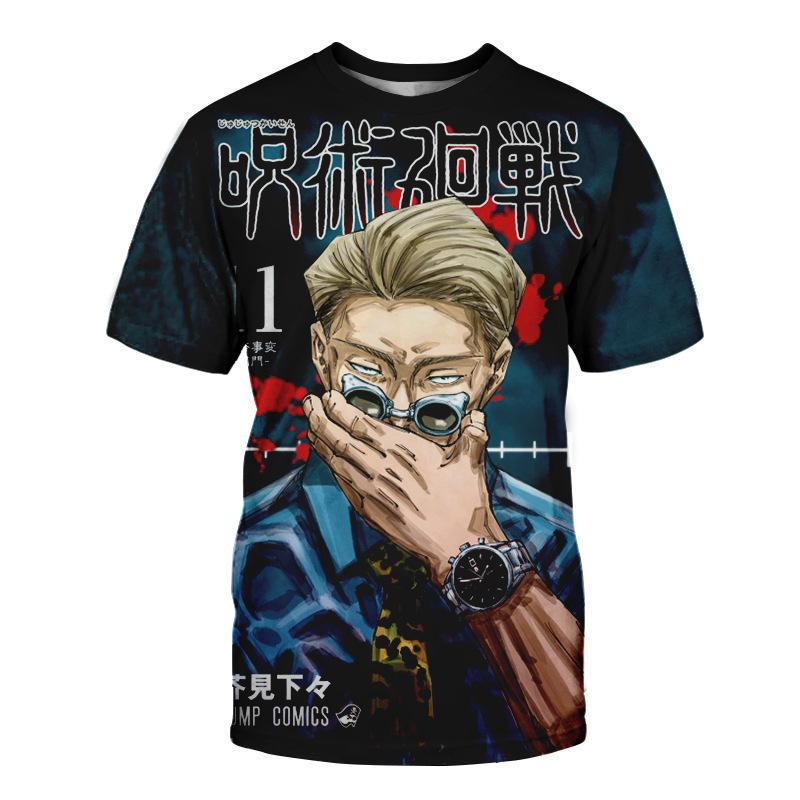 Графическая футболка Jujutsu Kaisen Итадори Юдзи, Модная аниме-футболка для мужчин и женщин, Дышащий полиэстер, Короткий рукав, Повседневная уличная одежда
