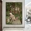 Vintage Oil Painting Off Classical Prints Poster by Edmund Blair Leighton Canvas Painting Gallery Home Bedroom Decoration
