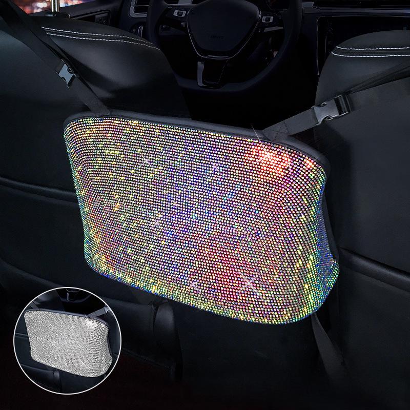 Персонализированный органайзер для спинки автомобильного сиденья: Противоударная накладка с многофункциональной сеткой для хранения