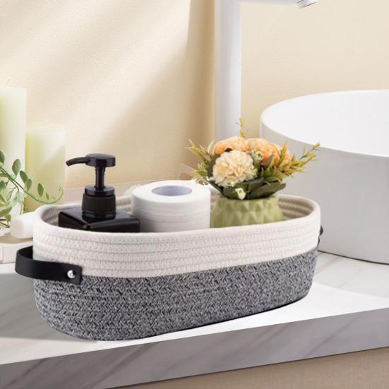 Плетеная корзина для хранения Yousheng с ручками, большая вместимость, прочная, несущая многоцелевая игрушка, прямоугольная декоративная корзина