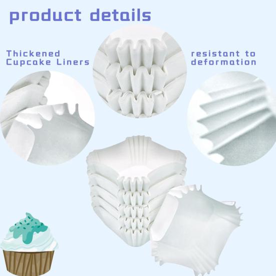 1000 шт., чашки для кексов, антипригарные вкладыши для кексов, одноразовые чашки для выпечки десертов для свадьбы, дня рождения
