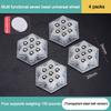 4Pcs Self Adhesive Self Adhesive Pulley 7Beads Mini Pulley Base Furniture Move Accessories