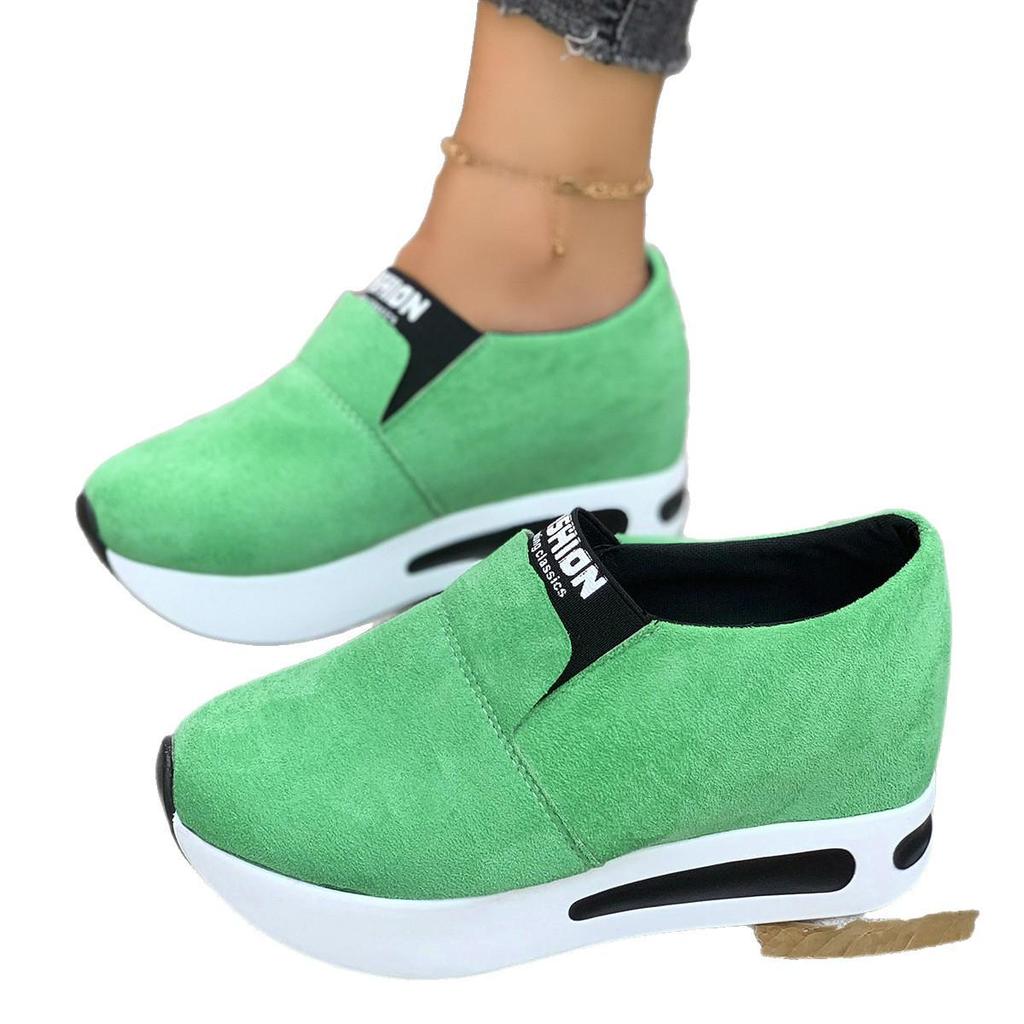 Женские лоферы на платформе больших размеров для весны/осени: Круглый носок, Толстая подошва, Универсальный и Повседневный