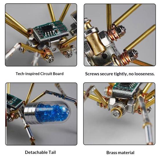 Стимпанк Механическая Модель Паука Стимпанк 3D Металлический Паук Украшение DIY Пазл Набор для Сборки Паука Подарок для Детей Взрослых Любителей Пауков