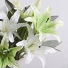 1Pcs Lily Artificial Flowers Bouquet 50CM Fake Flowers for Garden Party Wedding Marriage Decoration Home Decor DIY Vase Ornament