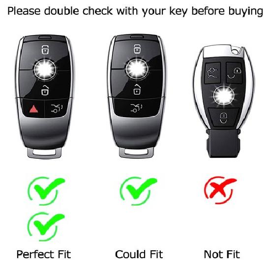 Carbon Fiber Soft Silicone Key Fob Cover For Mercedes 20-up A C CLA CLS GLB GLC