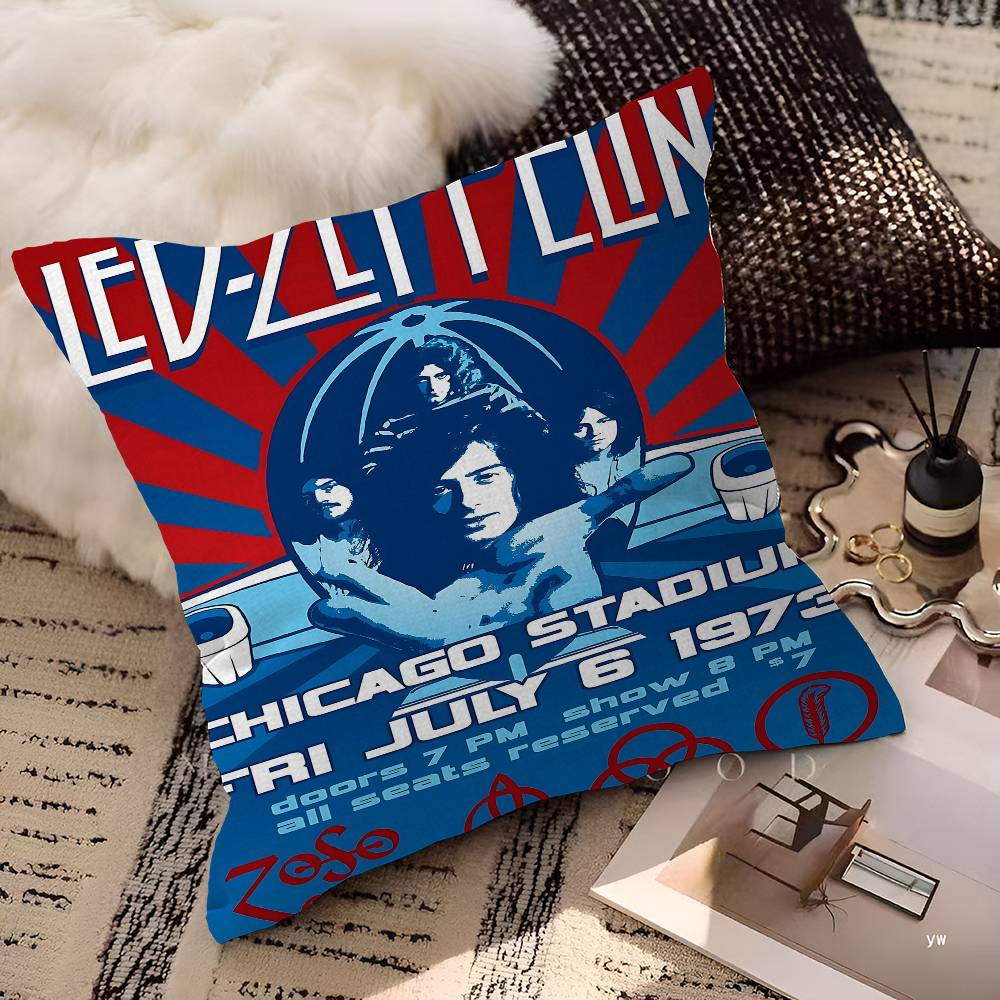 Группа L-Led Z-Zeppelin Подушка Подарок Декор для дома и офиса Спальня Диван Автомобиль Наволочка Чехол 45x45
