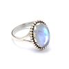Кольцо из стерлингового серебра 925 пробы с лунным камнем, женское эффектное кольцо ручной работы из натурального драгоценного камня