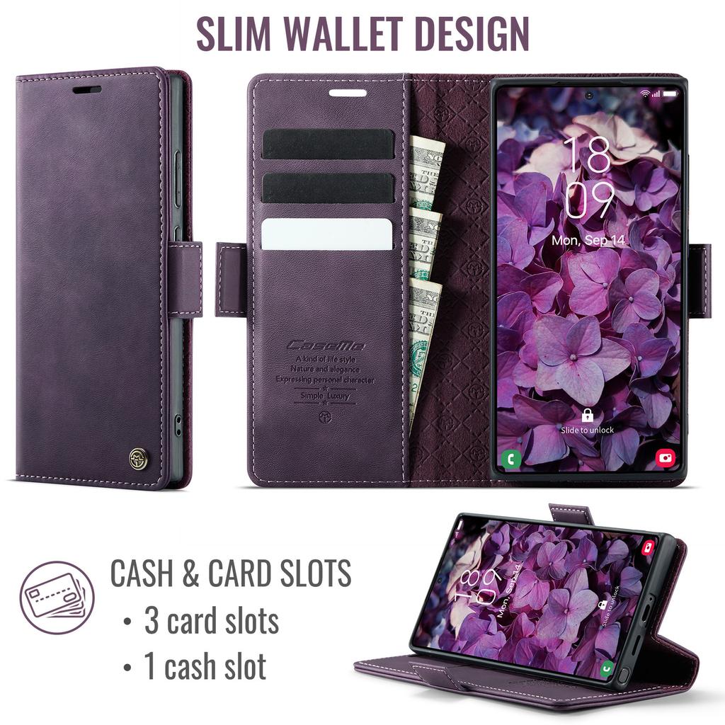 Кожаный чехол-книжка с карманом для карт для Samsung Galaxy S25 S24 S23 S22 Note 20 Ultra Coque Магнитная подставка Ударопрочный чехол