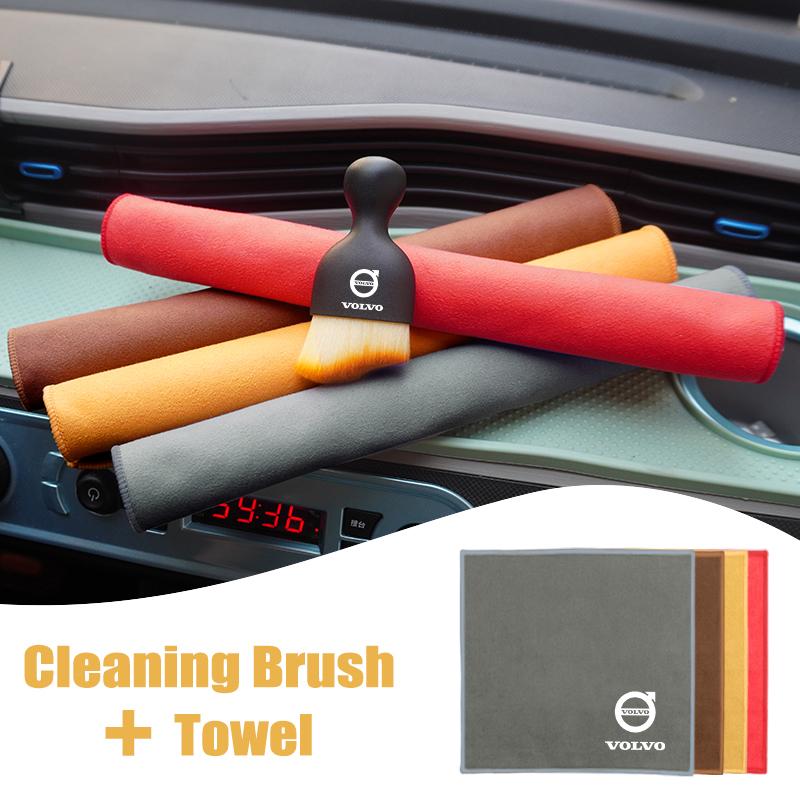 Car Cleaning Soft Brush Towel Rag Cloth Remover Dust Remover For Volvo XC90 S60 V40 XC60 S80 S40 V70 V50 S90 T6 V60 V90 XC40
