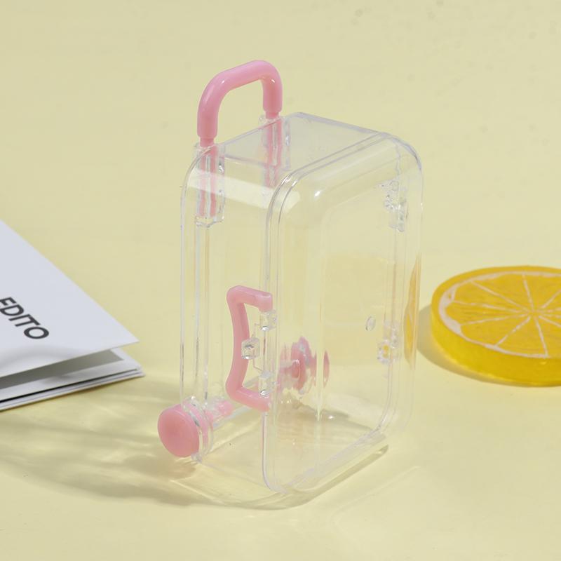 Mini Plastictravel Suitcase Luggage Box Doll Accessories Furniture Kids Toy