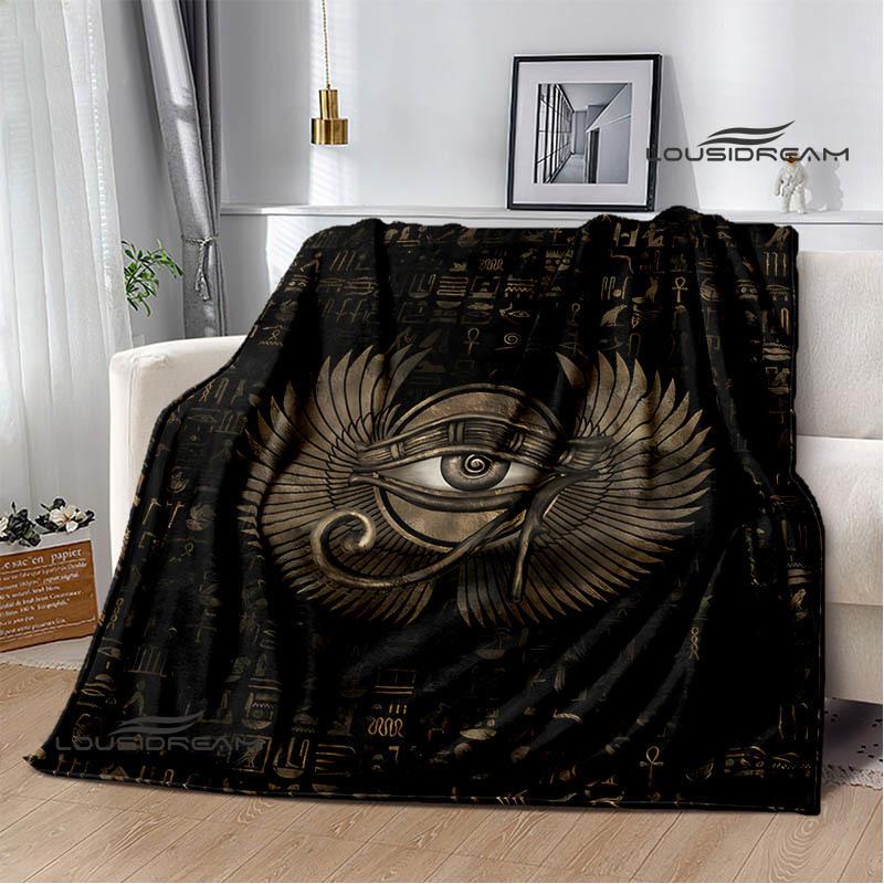 Egyptian pictograph symbol printed blanket Picnic blanket Warm Flannel blankets Home bed linings blankets for beds Birthday Gift