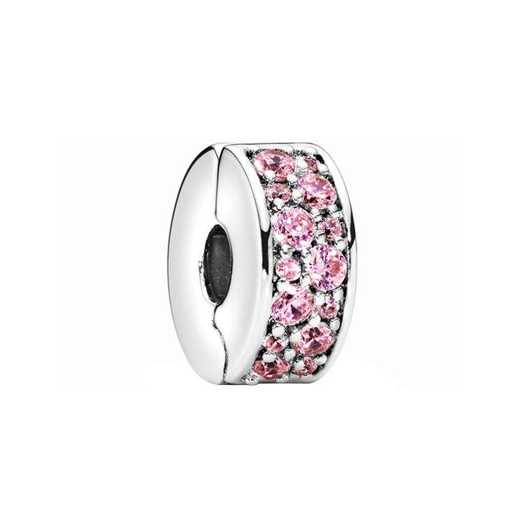 Pandora Розовый Искрящийся Элегантный Зажимной Шарм Женские Аксессуары 791817PCZ