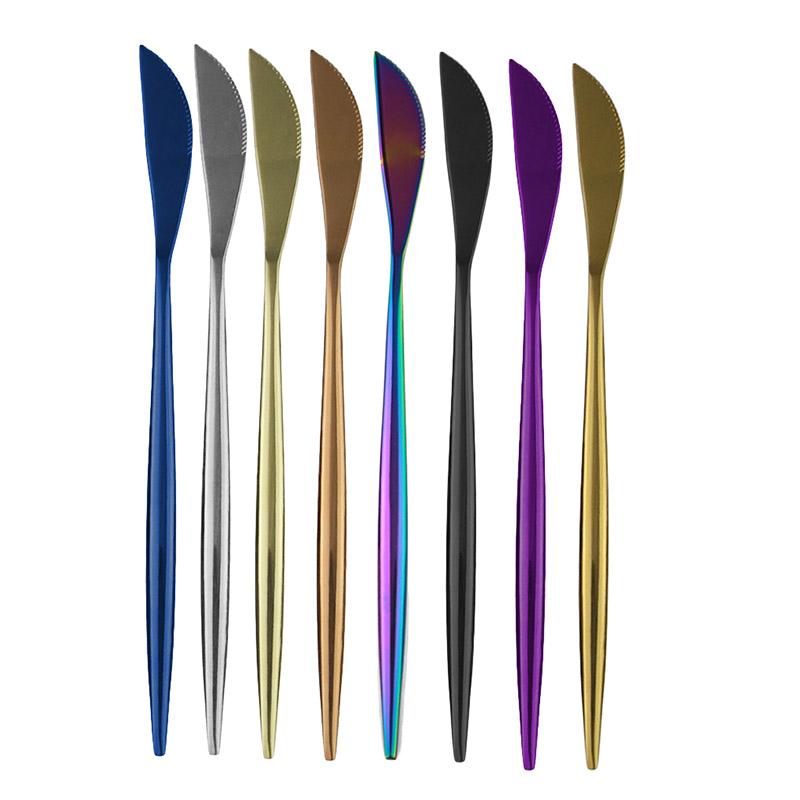 6/12/24Pcs Dinner Knife Sets Stainless Steel Dinnerware Flatware Western Dinner Knive Wedding Hotel Supplies Tableware Cutlery