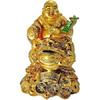 Feng Shui Laughing Buddha for Decorative Showpiece and Blessing Good Luck Success with Golden