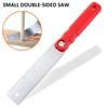 11.8 Inch Hand Saw Double Edged Japanese Pull Saw Metal Pull Saw 65Mn Flexible Blade Tenon 3 Side Grinding Teeth Portable Tool
