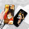 Черный чехол для Xiaomi Redmi 13C Note 9 iPhone XR 7 8 14 15 11 12 13 X XS Pro Max Samsung A25 S23 S24 FE Ultra Plus One Piece Luffy