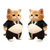 3D Наклейки от столкновений с толстым псом Чай, милый котенок для DIY, мягкий силикон, самоклеящиеся наклейки, детская игрушка, подарок на день рождения