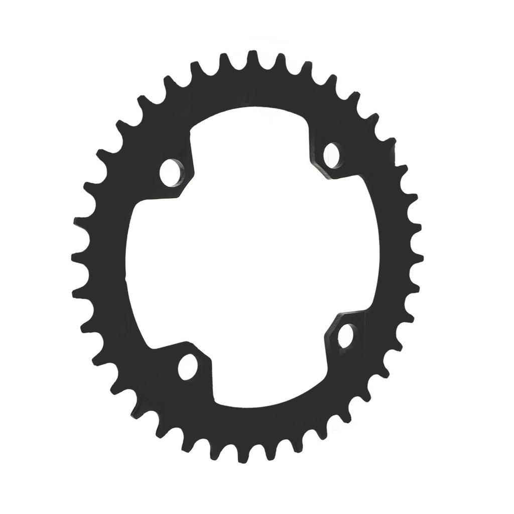 Bike Chainring 104BCD 38T Positive Negative Tooth Plate Bicycle Chain Wheel for Road Bikes Black