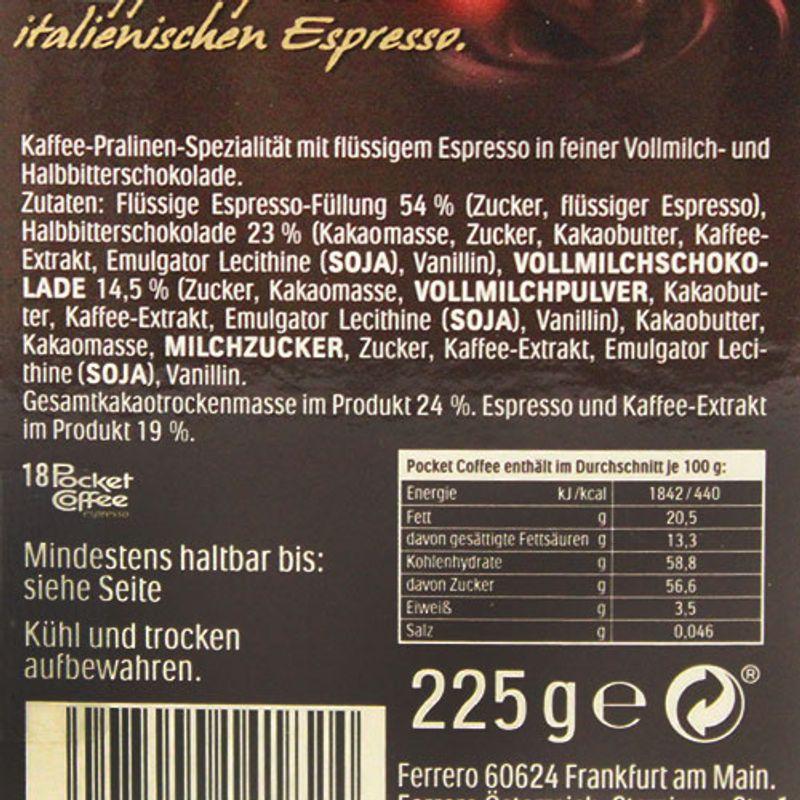 FERRERO Кофе эспрессо с шоколадом в карманной упаковке 18 штук x 12 упаковок (Срок хранения: приблизительно 1 месяц)