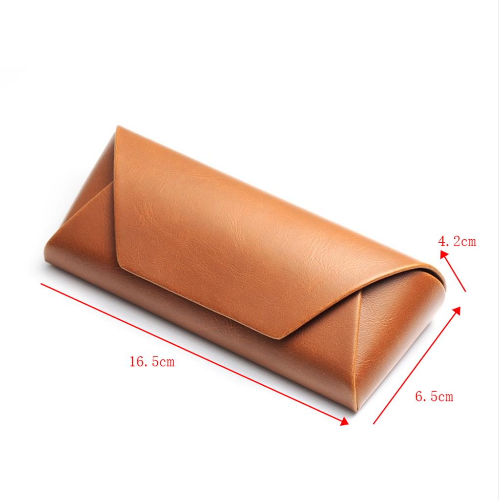 Japanese  PU Leather Sunglasses Box Glasses Case Crazy Horse Leather Retro Art For Eyewear Storage Gift Idea Suitable