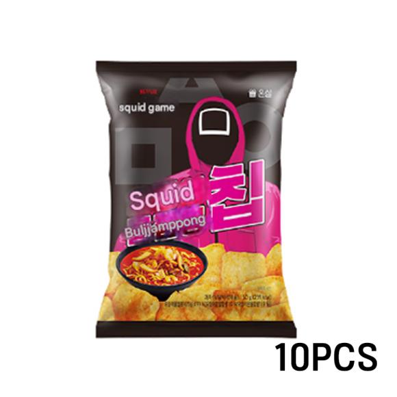 [Дичь из кальмаров] Острые чипсы из кальмаров Jjamppong 50 г (2 варианта)
