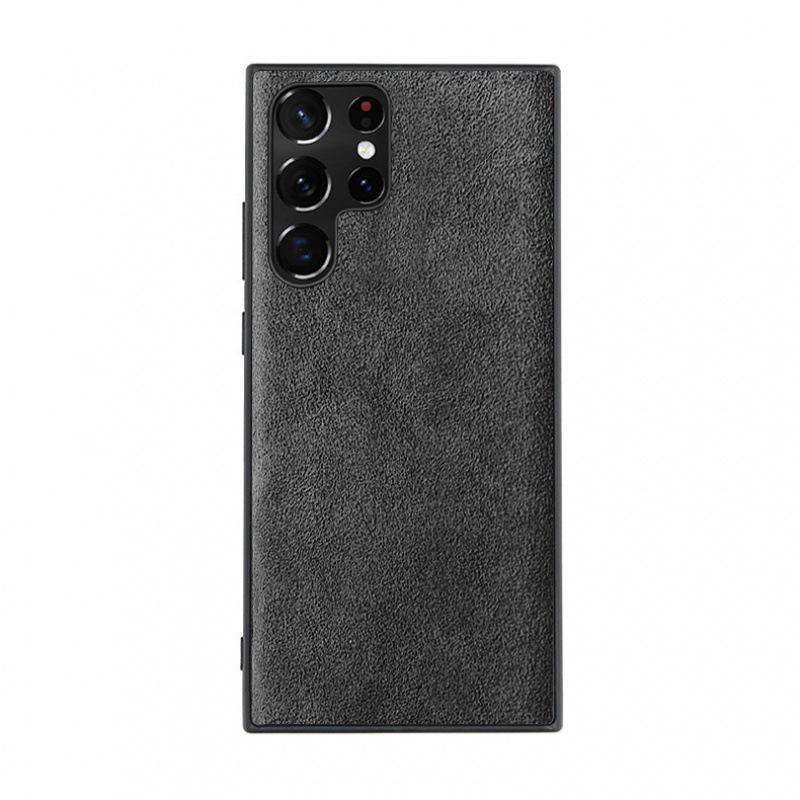 Деловая кожаная обложка Роскошный замшевый итальянский алькантара чехол для телефона для Samsung Galaxy S24 S25 Ultra S22 S23 S21 Plus Note20