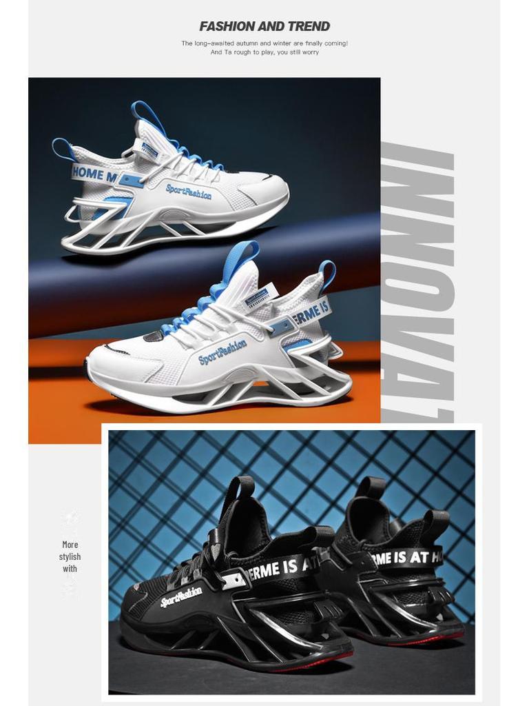 Men's Shock-Absorbing Blade Sneakers - Breathable Running Shoes for Spring & Autumn