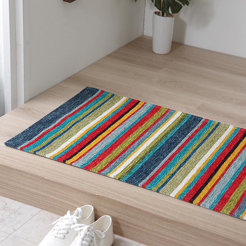 IKEHIKO Entrance Mat, Jacquard Rug, Multi, Approx. 50 X 85cm #2049739