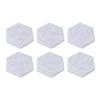 12PCS Hexagon Acoustic Panels High Density Sound Absorbing Panels Sound Proof Beveled Edge Wall Panels 14x12x7cm Silver