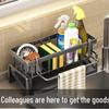 1pc Kitchen Sink Storage Rack Kitchen Sink Organizer with Window-View - Modern Storage Solution for Bathroom and Kitchen Utensils