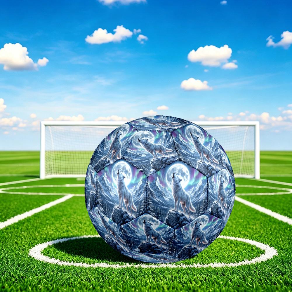 1pc Wolf Moon Durable Size 5 Soccer Ball Professional Match Training Football Indoor &Outdoor Sports Ball p60141