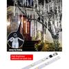 Christmas Lights Outdoor 20 Tubes White Meteor Shower Icicle Lights 480 LED