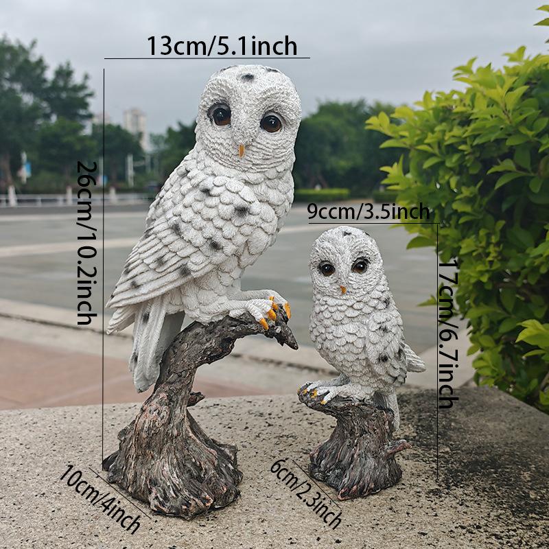 Artificial decorative ornaments for outdoor corridors, patios, yards, and gardens, creative and cute mother-and-child owl decorations