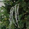 Glitter Artificial Weeping Willow Branch Hanging Vine Shape Xmas Floral Pick  Table Centerpiece